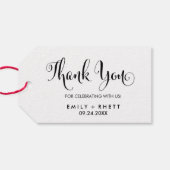 Zuidelijke Belle Calligrafie Hartelijk dank Cadeaulabel (Achterkant Horizontaal)