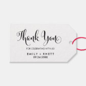 Zuidelijke Belle Calligrafie Hartelijk dank Cadeaulabel (Voorkant (Horizontaal))