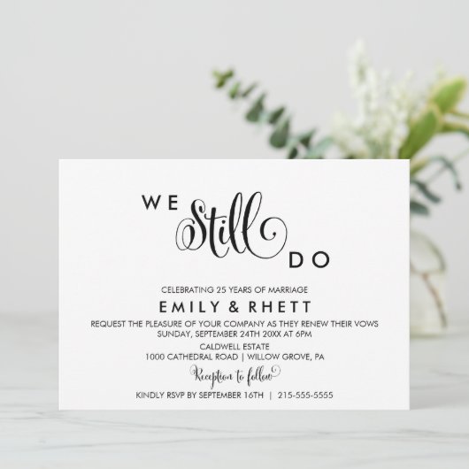 Zuidelijke Belle Calligrafie | Verlenging van Flor Kaart (Staand voorkant)