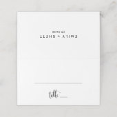 Zuidelijke Belle Calligrafie Wedding Plaatskaartje (Buitenkant ongevouwen)