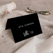 Zuidelijke Belle Calligrafie | Zwarte Escort-Kaart Kaart