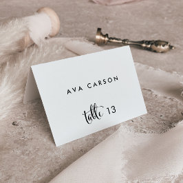 Zuidelijke Belle Calligraphy Wedding Escort Kaart