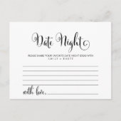 Zuidelijke Belle-kalligrafie Datum nacht ideale Ka Briefkaart (Voorkant)