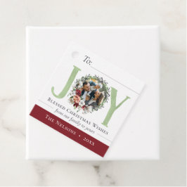 Zuidelijke bloemenkerstvreugde aan / van fotocadea bedankjes labels