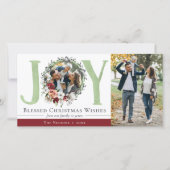 Zuidelijke Bloemige Katoenen Kerstvreugde Vakantie Kaart (Voorkant)