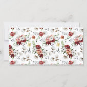 Zuidelijke Bloemige Katoenen Kerstvreugde Vakantie Kaart (Achterkant)