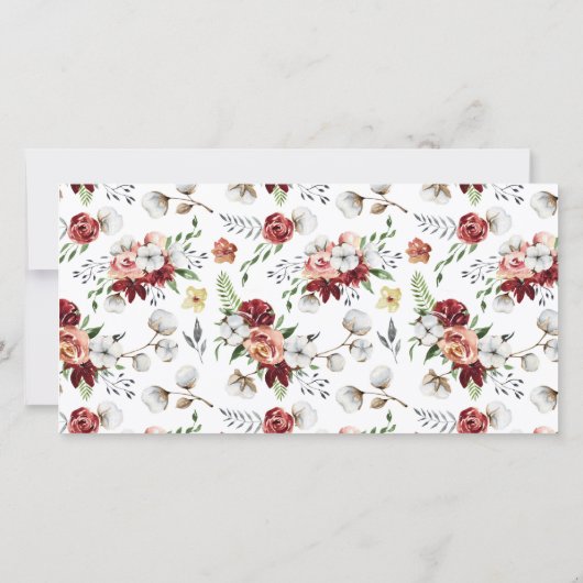 Zuidelijke Bloemige Katoenen Kerstvreugde Vakantie Kaart (Achterkant)