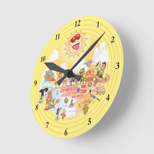 Zuidelijke Californische acrylklok Ronde Klok (Hoek)