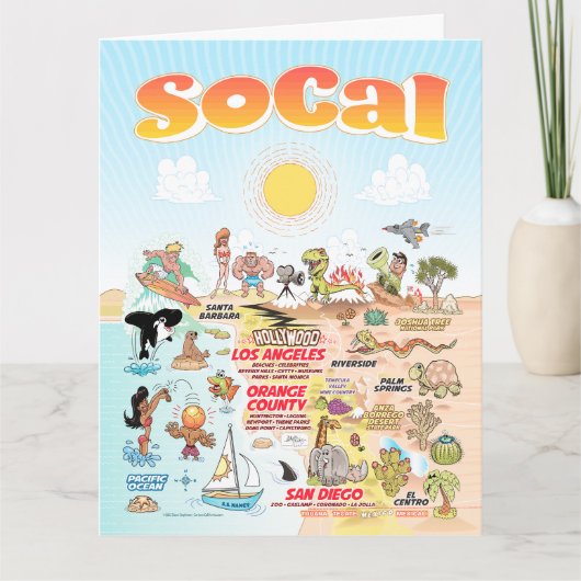 Zuidelijke Californische blanco Kaart (Voorkant)