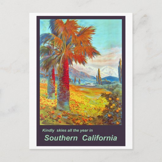 Zuidelijke Californische palmboom Briefkaart (Voorkant)