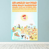 Zuidelijke Californische steden Canvas Afdruk (Insitu (Houten vloer))