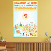 Zuidelijke Californische steden Canvas Afdruk (Insitu (Woonkamer))