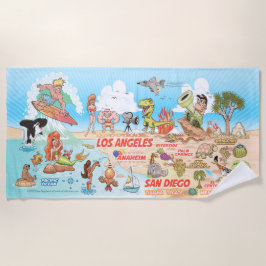 Zuidelijke Californische strand Strandlaken