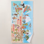 Zuidelijke Californische strand Strandlaken (Voorkant)