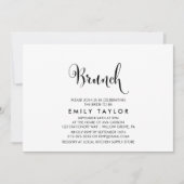Zuidelijke Calligrafie | Floral Back Brunch Kaart (Voorkant)