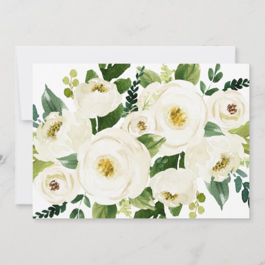 Zuidelijke Calligrafie | Floral Back Brunch Kaart (Achterkant)