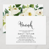 Zuidelijke Calligrafie | Floral Back Brunch Kaart (Voorkant / Achterkant)
