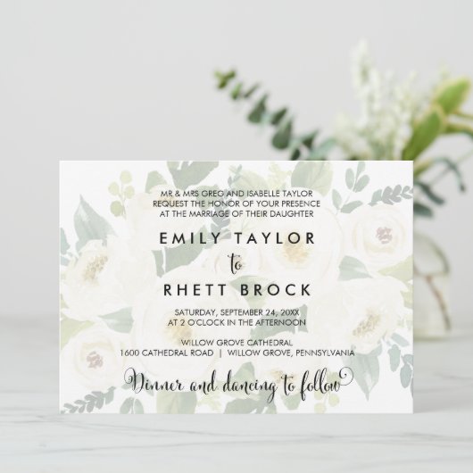 Zuidelijke Calligrafie | Formele bruiloft voor zwe Kaart (Staand voorkant)