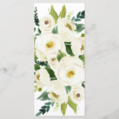 Zuidelijke Calligrafie | Kaart menu Floral-diner (Achterkant)