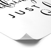 Zuidelijke Calligrafie Niets Fancy gewoon liefdesg Poster (Hoek)