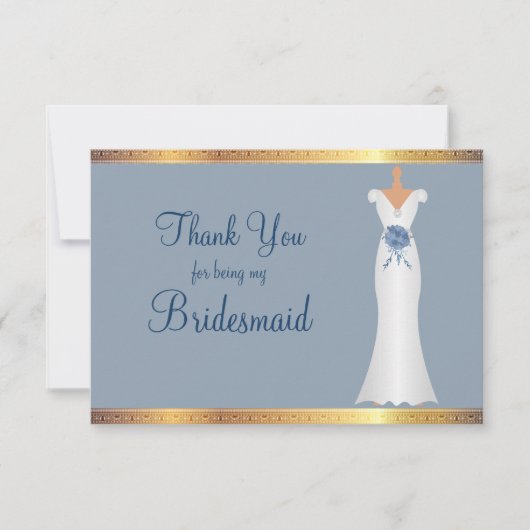 Zuidelijke Charm, Bridesmaid Hartelijk dank Bedankkaart (Voorkant)