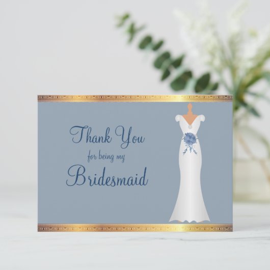 Zuidelijke Charm, Bridesmaid Hartelijk dank Bedankkaart (Staand voorkant)