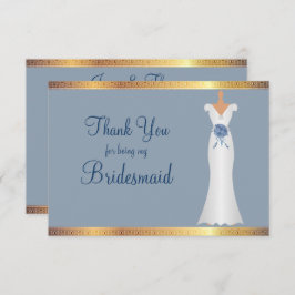 Zuidelijke Charm, Bridesmaid Hartelijk dank Bedankkaart