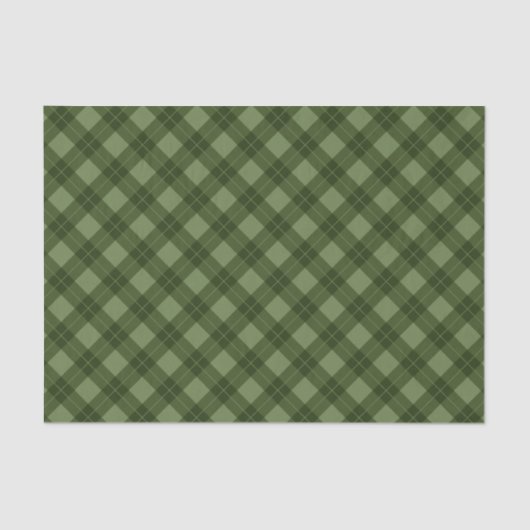 zuidelijke charme | Green Plaid Holiday Tissuepapier (Voorkant)
