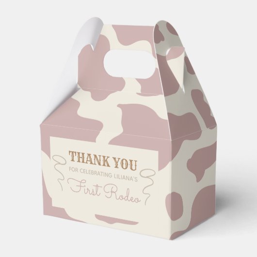 Zuidelijke Cowgirl Birthday Party Favor Box Bedankdoosjes (Voorkant Zijde)