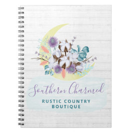 Zuidelijke Floral Cotton Moon & Rustic Wood Land Notitieboek