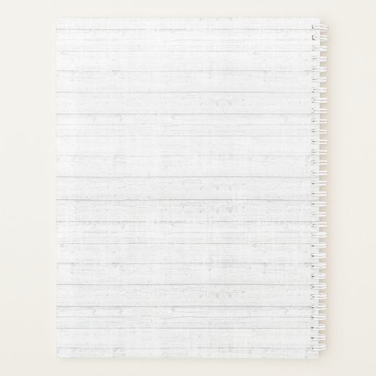 Zuidelijke Floral Cotton Moon & Rustic Wood Land Planner (Achterkant)