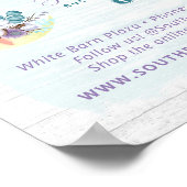 Zuidelijke Floral Cotton Moon & Rustic Wood Land Poster (Hoek)