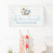 Zuidelijke Floral Cotton Moon & Rustic Wood Land Spandoek (Insitu)
