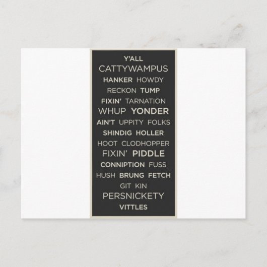 Zuidelijke Gezegden Briefkaart (Voorkant)