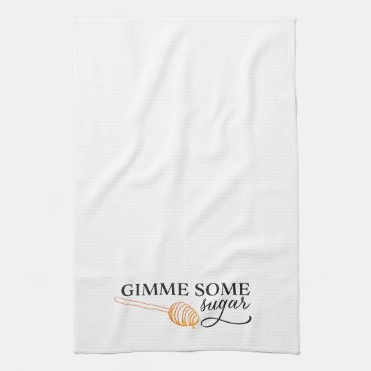 Zuidelijke Gezegden: Geef wat suiker op Theedoek (Verticaal)