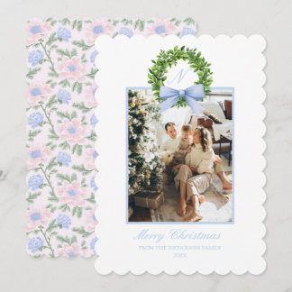 Zuidelijke Grandmillennial Pastel Chinoiserie Feestdagenkaart