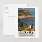 Zuidelijke/Grote Westerne Rail Couple op Cliff Briefkaart (Voorkant / Achterkant)