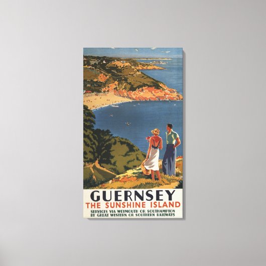 Zuidelijke/Grote Westerne Rail Couple op Cliff Canvas Afdruk (Voorkant)