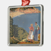 Zuidelijke/Grote Westerne Rail Couple op Cliff Metalen Ornament (Links)