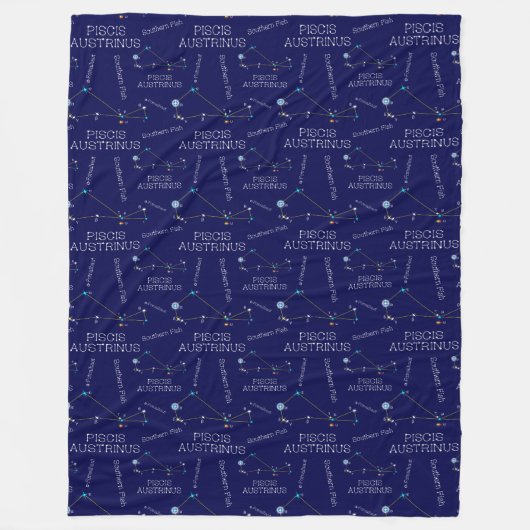 Zuidelijke Hemisphere Constellation Piscis Austrin Fleece Deken (Voorkant)
