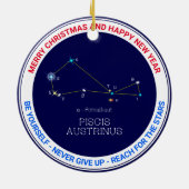 Zuidelijke Hemisphere Constellation Piscis Austrin Keramisch Ornament (Achterkant)