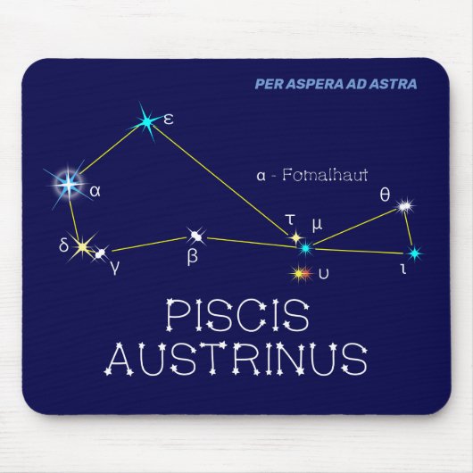 Zuidelijke Hemisphere Constellation Piscis Austrin Muismat (Voorkant)