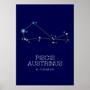 Zuidelijke Hemisphere Constellation Piscis Austrin Poster