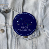 Zuidelijke Hemisphere Constellation Piscis Austrin Ronde Button 4,0 Cm (In situ)