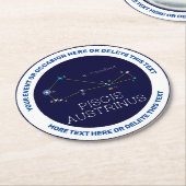 Zuidelijke Hemisphere Constellation Piscis Austrin Ronde Kartonnen Onderzetter (Gebogen)