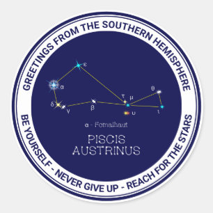 Zuidelijke Hemisphere Constellation Piscis Austrin Ronde Sticker