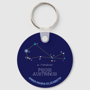 Zuidelijke Hemisphere Constellation Piscis Austrin Sleutelhanger