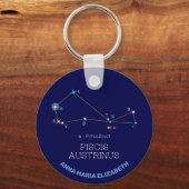 Zuidelijke Hemisphere Constellation Piscis Austrin Sleutelhanger (Voorkant)