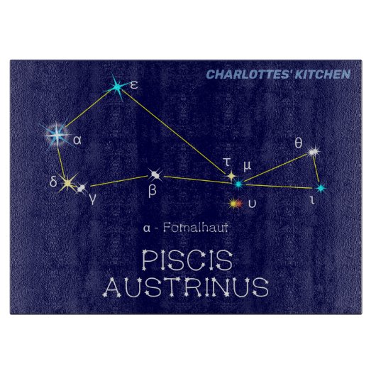 Zuidelijke Hemisphere Constellation Piscis Austrin Snijplank (Voorkant)