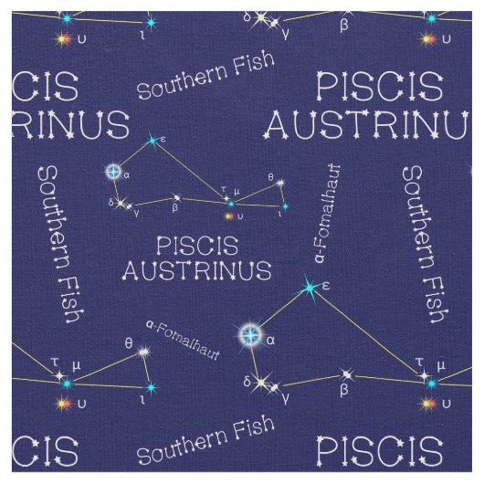 Zuidelijke Hemisphere Constellation Piscis Austrin Stof (Close Up)